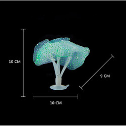 Wewoo Décoration aquarium Orange Articles Silicone Simulation Fluorescent Sucker Jellyfish, Taille: 10 * 10 * 9 cm