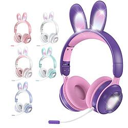 Yonis Casque Audio Sans Fil Oreilles De Lapin Vert