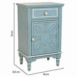 Acheter Table de Nuit Alexandra House Living Bleu Blanc 32 x 74 x 46 cm