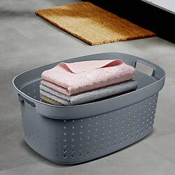 Panier à linge 42 L Plast Team SEOUL gris avec poignée