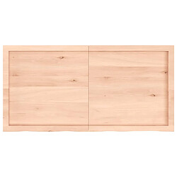 Acheter vidaXL Étagère murale 120x60x(2-4) cm bois de chêne massif non traité