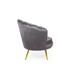 Avis Meubler Design Fauteuil Arrondi Pied Or Gatsby - Gris