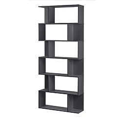 Helloshop26 Étagère armoire bibliothèque jusqu'à 8 kg charge par compartiment 192 cm gris foncé 03_0004688