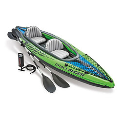 Kit kayak gonflable 2 places Challenger K2 avec rames et gonfleur - Intex