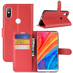 Wewoo Housse Étui rouge pour Xiaomi Mi Mix 2S, avec portefeuille et porte-cartes fentes Litchi Texture en cuir Flip horizontale cartes