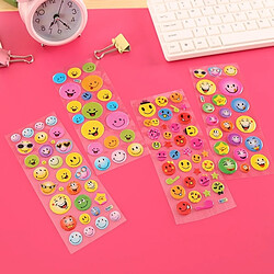 Wewoo 6 PCS Smiley Face stéréoscopique bulle autocollant enfants décoratif de bande dessinée, livraison aléatoire