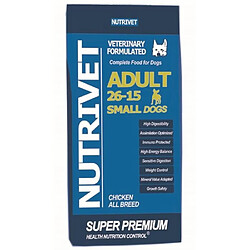 Nutrivet SUPER PREMIUM Croquettes chien adulte 26/15 petite race 15kg 0% blé