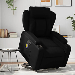 vidaXL Fauteuil inclinable de massage Noir Similicuir