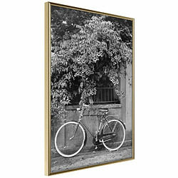 Paris Prix Affiche Murale Encadrée Bicycle with White Tires 20 x 30 cm Or