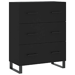 vidaXL Buffet noir 69,5x34x90 cm bois d'ingénierie