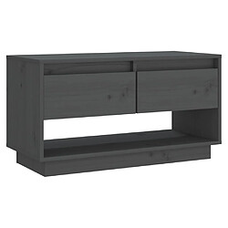 Maison Chic Meuble TV scandinave - Banc TV pour salon Gris 74x34x40 cm Bois de pin massif -MN17666