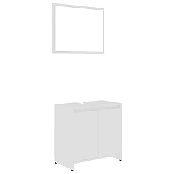 Maison Chic Ensemble de meubles de salle de bain,Armoire rangement Bain Blanc Aggloméré -MN10230