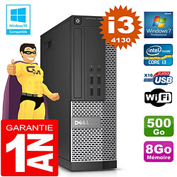 PC DELL 7020 SFF Core I3-4130 Ram 8Go Disque 500 Go Graveur DVD Wifi W7 - Occasion