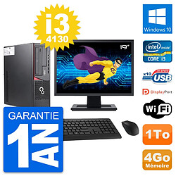 PC Fujitsu E720 DT Ecran 19" Intel i3-4130 RAM 4Go Disque 1To Windows 10 Wifi - Occasion