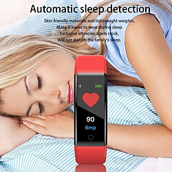 Wewoo Bracelet connecté ID115 Plus Smart Fitness Cardiofréquencemètre Tensiomètre Podomètre Santé Course à Pied Sport SmartWatch pour IOS Android bleu pas cher