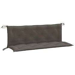 vidaXL Coussins de banc de jardin lot de 2 gris foncé mélangé tissu