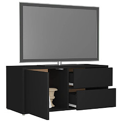 Acheter vidaXL Meuble TV Noir 80x34x36 cm Bois d'ingénierie