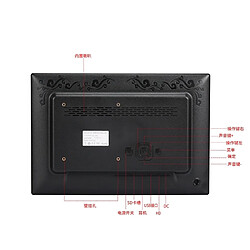 Wewoo Cadre photo numérique haute définition de 13 poucesappareil de publicité vidéo d'affichage de vitrine électronique noir pas cher
