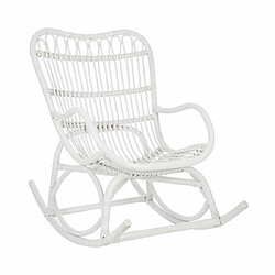 Avis Mes Fauteuil à basucle 110x70x97 cm en rotin blanc