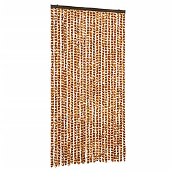 vidaXL Moustiquaire Ocre et blanc 100x220 cm Chenille