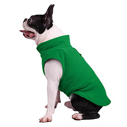 Wewoo Hiver vêtements de flanelle polaire pour animaux de compagnie manteau bouledogue français costumes de carlin veste chiens chiotstaille XL vert