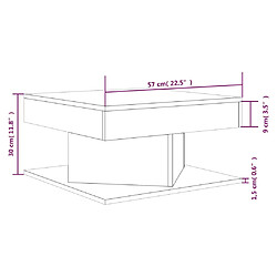 Acheter vidaXL Table basse Chêne fumé 57x57x30 cm Bois d'ingénierie