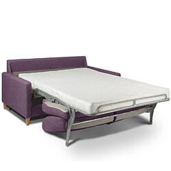 Avis Inside 75 Canapé convertible OGGETTO matelas 16 cm système express sommier lattes 120cm RENATONISI velours lila