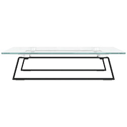 Acheter vidaXL Support de moniteur noir 40x35x8 cm verre trempé et métal