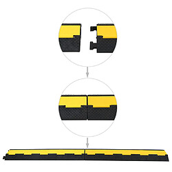 Avis vidaXL Rampe de protection de câble 4 pcs 2 canaux caoutchouc 101,5 cm