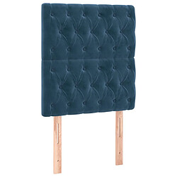 vidaXL Têtes de lit 2 pcs Bleu foncé 80x7x78/88 cm Velours