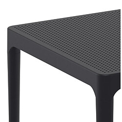 Alterego Table basse de jardin 'DOTY' noire design - 100x60 cm pas cher