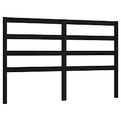 Maison Chic Tête de lit scandinave pour lit adulte,Meuble de chambre Noir 166x4x100 cm Bois massif de pin -MN94225