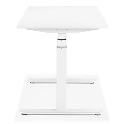 Avis Mes Bureau 160x80x127 cm plateau blanc et métal blanc - ARUBA