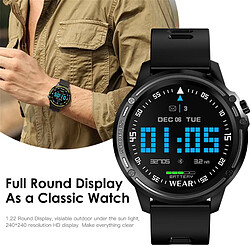 Universal Smartwatch Homme Imperméable ECG Tension artérielle Fréquence cardiaque Exercice Fitness Smartwatch (Noir)