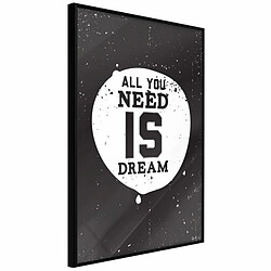 Paris Prix Affiche Murale Encadrée All You Need 20 x 30 cm Noir