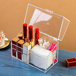 Universal Boîte à lèvres en acrylique, pince à lèvres, tisseur de maquillage, gloss, parfum, écran en plastique transparent avec couvercle.