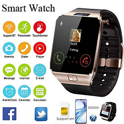 NC Montre connectée,2020 Bluetooth montre intelligente hommes Intelligent numérique Sport Smartwatch DZ09 podomètre pour - Type Golden