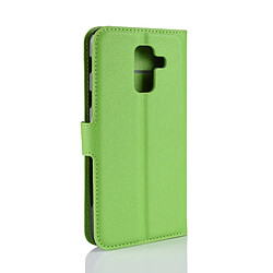 Avis Wewoo Housse Étui vert pour Samsung Galaxy A6 + 2018 Litchi Texture en cuir flip horizontal avec titulaire et fentes cartes porte-monnaie