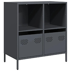 vidaXL Buffet anthracite 68x39x73,5 cm acier laminé à froid