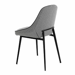 Avis Angel Cerda Chaise en tissu avec pieds en acier noir