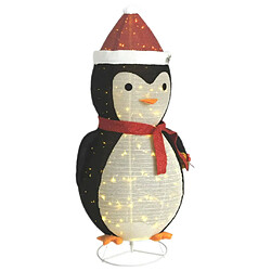 vidaXL Décoration de Noël pingouin à LED Tissu de luxe 180 cm