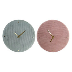 Look & Feel Horloge Murale DKD Home Decor Polyester (2 pcs) (40 x 5 x 40 cm)