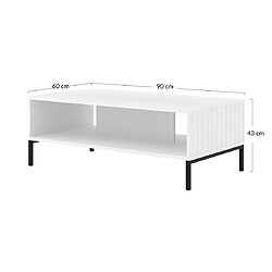 Acheter Bestmobilier Lara - table basse - pieds noirs - 90 cm