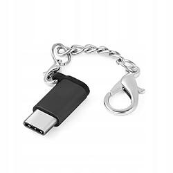 GUPBOO Adaptateur micro usb type b vers porte-clés noir TYPE-C,JL1378