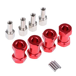 Acheter Adaptateur d'extension pour moyeu hexagonal 12mm 15-25mm pour RC Crawler Red -20mm