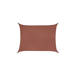 Ideprice Toile d'ombrage rectangulaire 4 x 3 mètres terracotta.