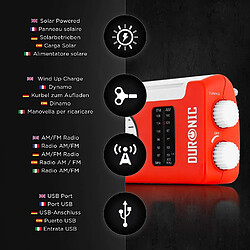 Acheter Duronic Hybrid Radio solaire / dynamo / USB – Appareil d'urgence / Idéal pour loisirs d'extérieurs