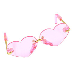 lunettes de soleil à la mode lunettes en forme de coeur pour poupées blythe 12 pouces rose