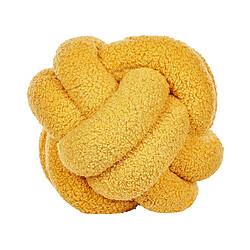 Beliani Coussin MALNI Bouclé 19 x 19 cm Unicolore Moutarde