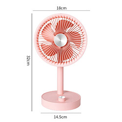 (Rose) Alimentation Chargement Usb Ventilateur De Conception De Bureau Portable Et Rechargeable Refroidissement D'Été